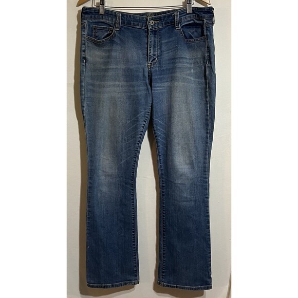 Arizona Jeans Straight Light Wash Junior Women's Blue Jeans Bootcut Size 17. N - Picture 1 of 4